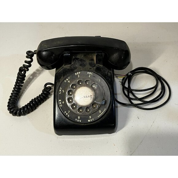 Vintage Kellogg Kitt Northern Telecom Black Antique Rotary Telephone Desk Phone - Picture 1 of 11